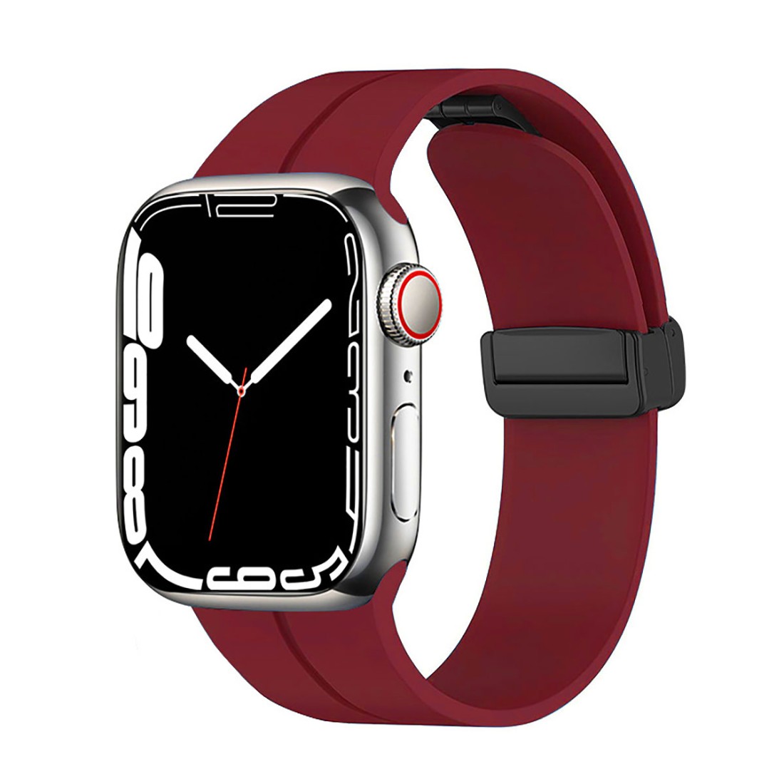 Apple Watch Uyumlu Airy Loop Mıknatıslı Silikon Kordon Bordo