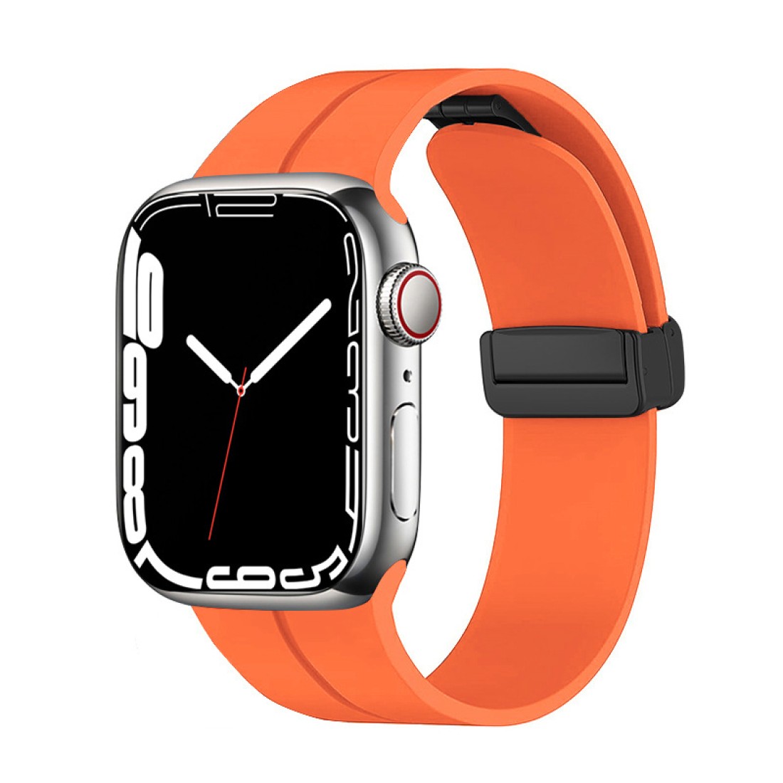 Apple Watch Uyumlu Airy Loop Mıknatıslı Silikon Kordon Orange