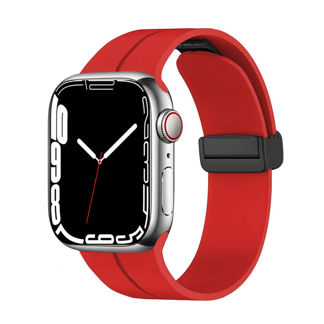 Apple Watch Uyumlu Airy Loop Mıknatıslı Silikon Kordon Red