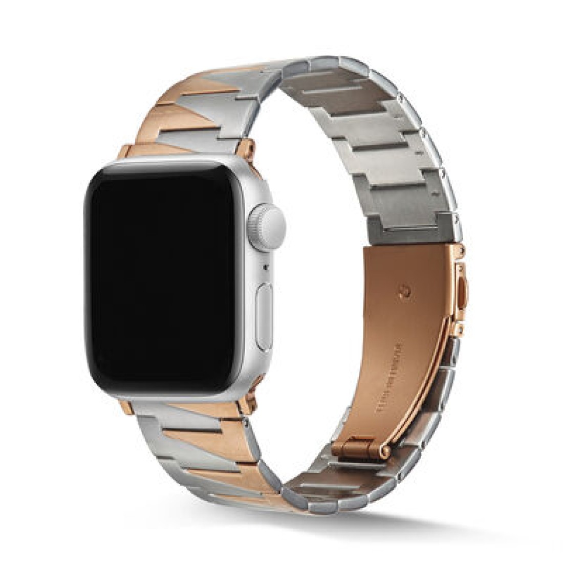 Apple Watch Uyumlu Apron Loop Çelik Kordon Silver RoseGold