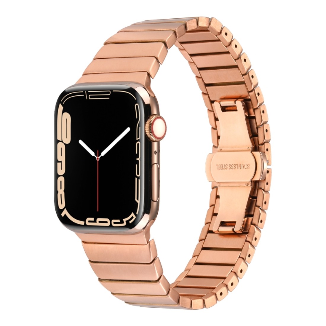 Apple Watch Uyumlu  Aster Loop Çelik Kordon Rose Gold