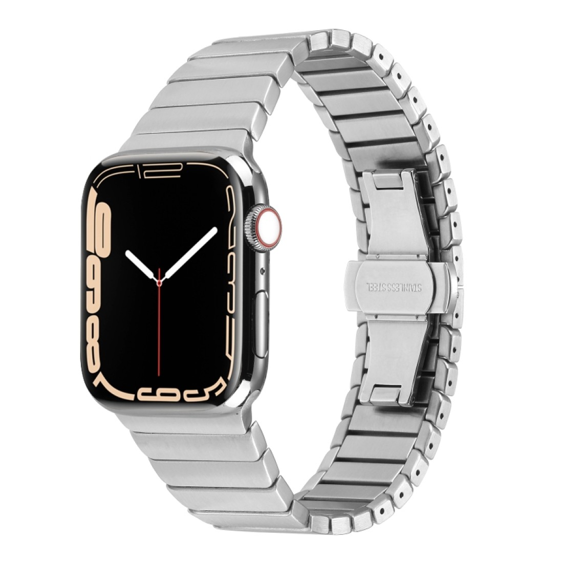 Apple Watch Uyumlu Aster Loop Çelik Kordon Silver