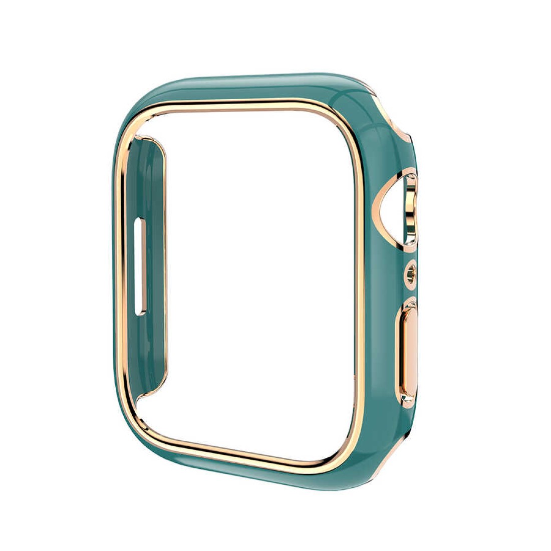 Apple Watch Uyumlu Parlak Gold Detaylı Koruyucu Yeşil